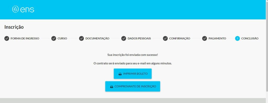 Passo a passo para a inscrição