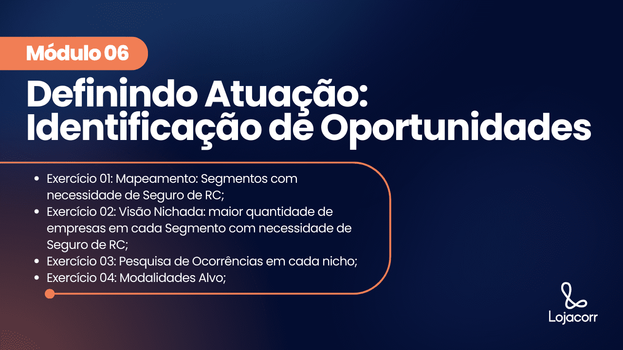 Aula 1 | Exercício 01: Mapeamento: Segmentos com necessidade de Seguro de RC