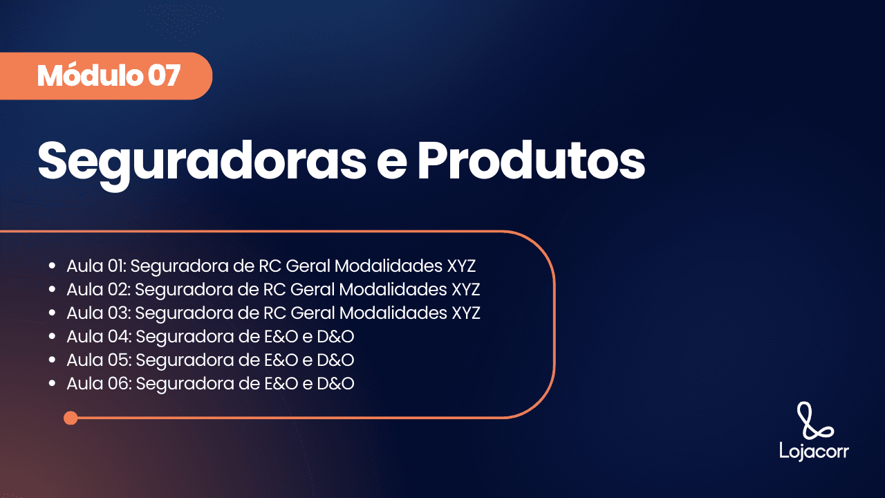 Aula 1 |  Seguradoras e Produtos